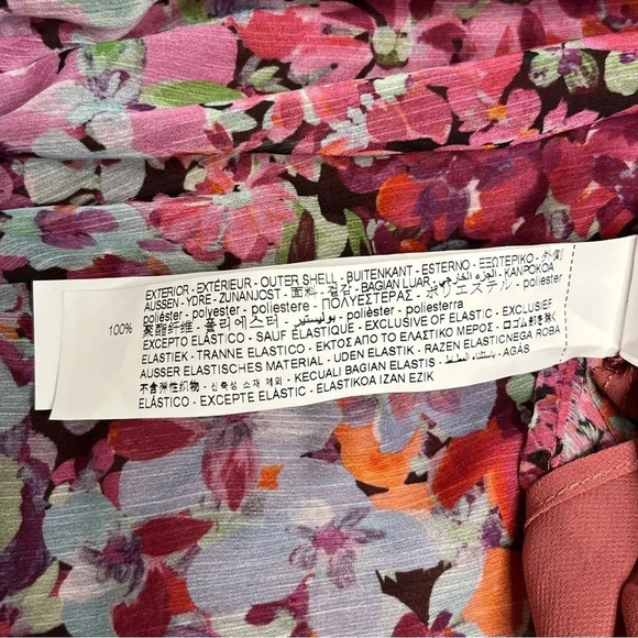 Zara (NWT) Floral Print Pink Mini Dress with Side Cut Out Size X-Large - Picture 8 of 10